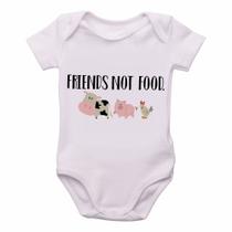 body nenê criança roupa bebê Friends not food