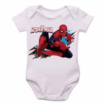 body nenê criança roupa bebê Homem Aranha teia