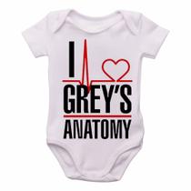 body nenê criança roupa bebê I love Greys Anatomy