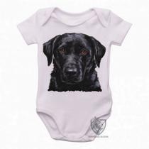 body nenê criança roupa bebê Labrador Preto