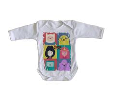 body nenê criança roupa bebê manga longa Adventure Time moldura body nenê criança roupa bebê manga longa Adventure Time moldura