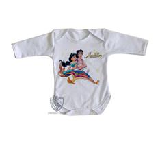 body nenê criança roupa bebê manga longa Alladin