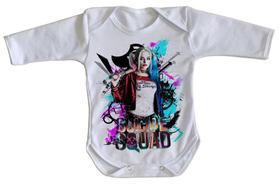 body nenê criança roupa bebê manga longa Arlequina