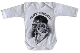 body nenê criança roupa bebê manga longa Black Sabbath body nenê criança roupa bebê manga longa Black Sabbath
