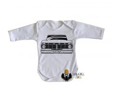 body nenê criança roupa bebê manga longa Camioneta Ford antiga