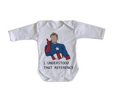body nenê criança roupa bebê manga longa Capitão América entendi a referência body nenê criança roupa bebê manga longa Capitão América entendi a referência