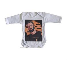 body nenê criança roupa bebê manga longa Captain Chris Evans