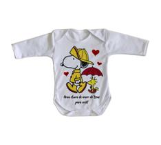 body nenê criança roupa bebê manga longa Chuva de Amor de Deus Snoopy body nenê criança roupa bebê manga longa Chuva de Amor de Deus Snoopy