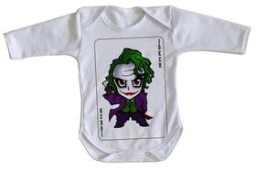 body nenê criança roupa bebê manga longa Coringa Carta body nenê criança roupa bebê manga longa Coringa Carta