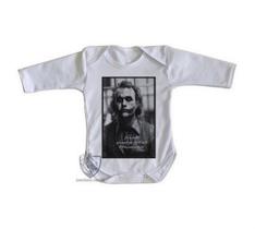 body nenê criança roupa bebê manga longa Coringa Cavaleiro das Trevas body nenê criança roupa bebê manga longa Coringa Cavaleiro das Trevas