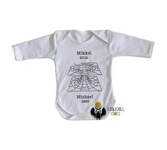 body nenê criança roupa bebê manga longa Dark Mikkel Michael