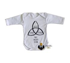 body nenê criança roupa bebê manga longa Dark Triquetra body nenê criança roupa bebê manga longa Dark Triquetra