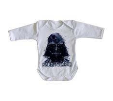 body nenê criança roupa bebê manga longa Darth Vader Star Wars