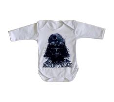body nenê criança roupa bebê manga longa Darth Vader Star Wars body nenê criança roupa bebê manga longa Darth Vader Star Wars