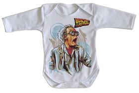 body nenê criança roupa bebê manga longa De volta para o futuro Doutor Brown body nenê criança roupa bebê manga longa De volta para o futuro Doutor Brown