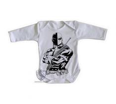 body nenê criança roupa bebê manga longa Deathstroke