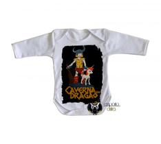 body nenê criança roupa bebê manga longa Dungeons e Dragons caverna do dragão Hank Uni