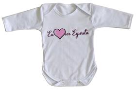 body nenê criança roupa bebê manga longa Eu amo ser Espírita body nenê criança roupa bebê manga longa Eu amo ser Espírita