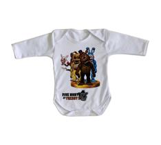 body nenê criança roupa bebê manga longa Five Nights at Freddy's group body nenê criança roupa bebê manga longa Five Nights at Freddy's group