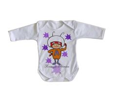 body nenê criança roupa bebê manga longa Formiga Atômica
