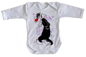 body nenê criança roupa bebê manga longa Frajola bolinhas body nenê criança roupa bebê manga longa Frajola bolinhas