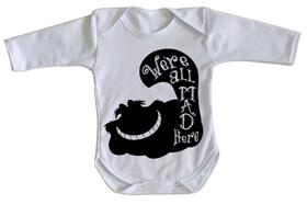 body nenê criança roupa bebê manga longa Gato Cat preto