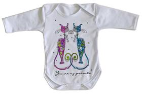 body nenê criança roupa bebê manga longa Gatos You are my soulmate body nenê criança roupa bebê manga longa Gatos You are my soulmate
