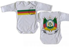 body nenê criança roupa bebê manga longa Gaúcho de Alma e Coração