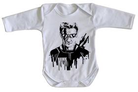 body nenê criança roupa bebê manga longa Gavião Arqueiro