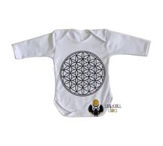 body nenê criança roupa bebê manga longa Geometria Sagrada body nenê criança roupa bebê manga longa Geometria Sagrada
