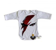 body nenê criança roupa bebê manga longa God of War Kratos