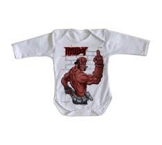 body nenê criança roupa bebê manga longa HellBoy dedo body nenê criança roupa bebê manga longa HellBoy dedo
