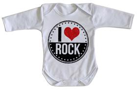 body nenê criança roupa bebê manga longa I love rock body nenê criança roupa bebê manga longa I love rock