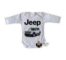 body nenê criança roupa bebê manga longa Jeep renegade