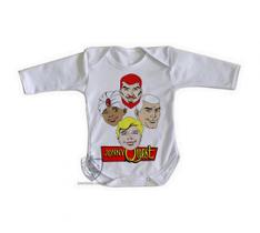 body nenê criança roupa bebê manga longa Jonny Quest cabeças body nenê criança roupa bebê manga longa Jonny Quest cabeças