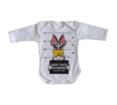 body nenê criança roupa bebê manga longa Margarida prisão