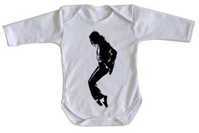 body nenê criança roupa bebê manga longa Michael Jackson body nenê criança roupa bebê manga longa Michael Jackson