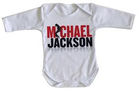 body nenê criança roupa bebê manga longa Michael Jackson rei pop body nenê criança roupa bebê manga longa Michael Jackson rei pop