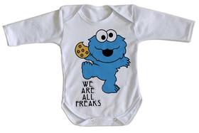 body nenê criança roupa bebê manga longa Muppets Baby