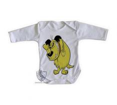 body nenê criança roupa bebê manga longa Mutley rindo