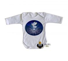 body nenê criança roupa bebê manga longa Pomba da paz body nenê criança roupa bebê manga longa Pomba da paz