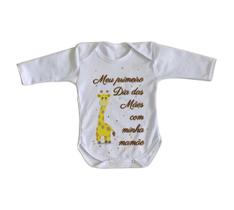 body nenê criança roupa bebê manga longa Primeiro Dia das Mães