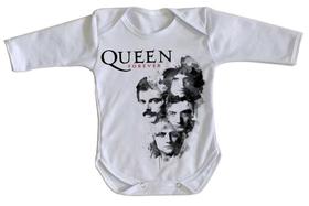 body nenê criança roupa bebê manga longa Queen Forever body nenê criança roupa bebê manga longa Queen Forever