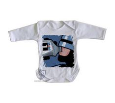 body nenê criança roupa bebê manga longa Robocop mobil