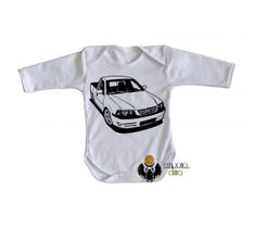 body nenê criança roupa bebê manga longa Saveiro Volkswagem