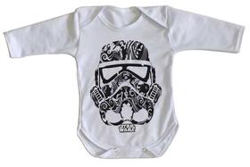 body nenê criança roupa bebê manga longa Stormtrooper