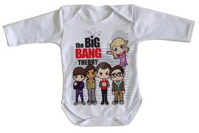 body nenê criança roupa bebê manga longa The Big Bang Theory body nenê criança roupa bebê manga longa The Big Bang Theory