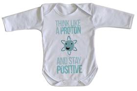 body nenê criança roupa bebê manga longa Think like Proton