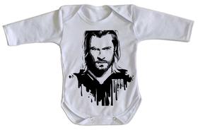 body nenê criança roupa bebê manga longa Thor body nenê criança roupa bebê manga longa Thor