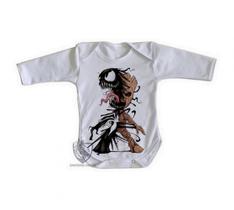 body nenê criança roupa bebê manga longa Venom Groot